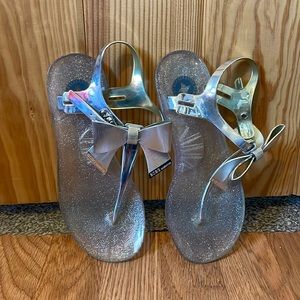 BCB Generation Clear Metallic Jelly Sandals